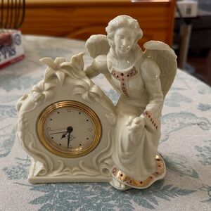 Lenox Ivory and Gold Angelic Wall Clock